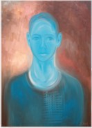 In Blau - Porträt, 70 x 50 cm 
