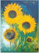 20 - Vier Sonnenblumen, 70 x50  